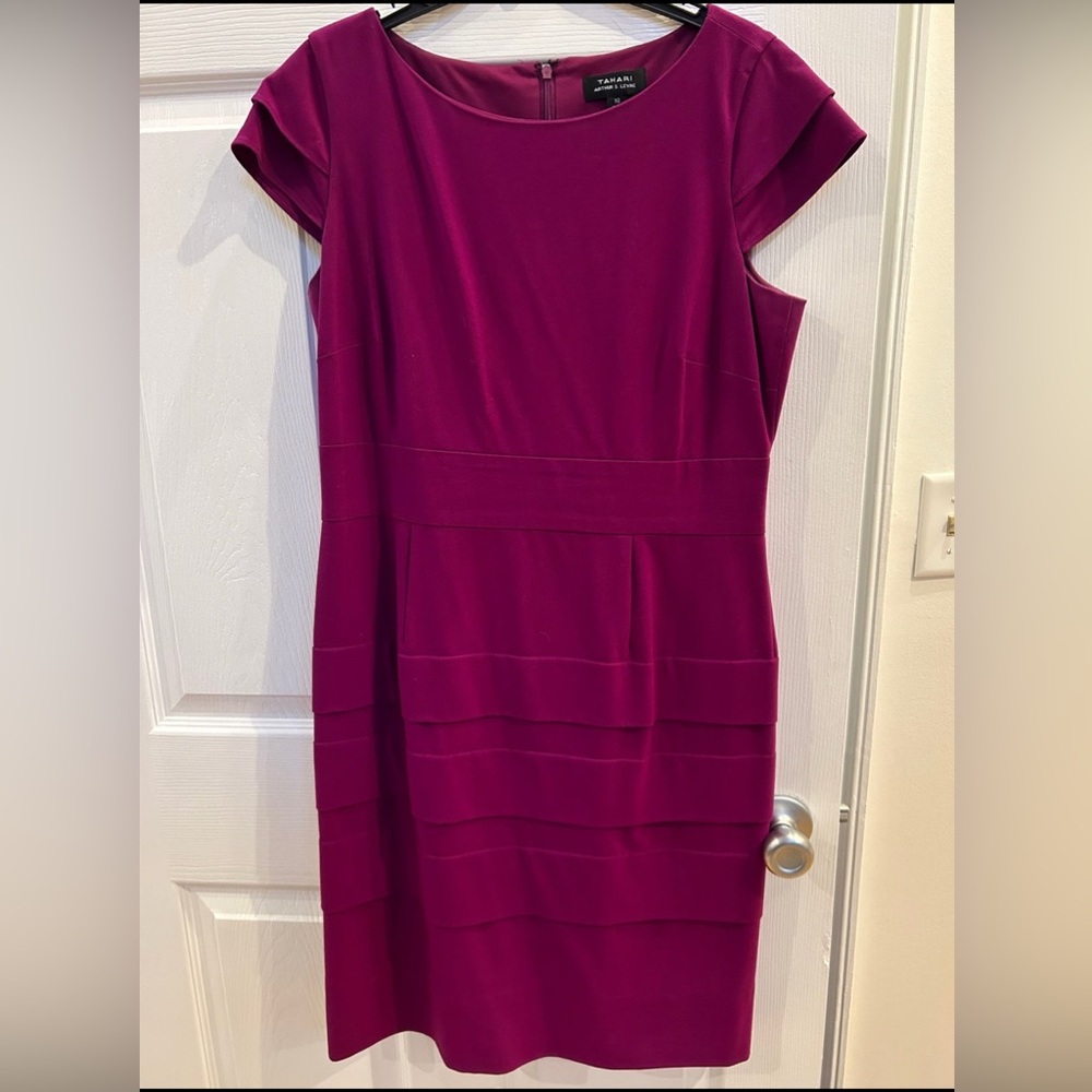 Tabari ASL sz 10 Tiered Skirt Sheath Dress